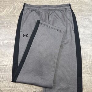 Under Armour Storm 1 sweatpants men's large gray black stripe loose 1282947